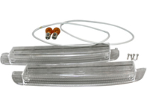 Indicatorlens Set van 2 Voorkant HELDER. Porsche 944S2 / 944T - 95163116100, 95163116200 - JPS944S2-FILY-CL, 1695450610