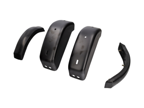 后保险杠喇叭/带橡胶装饰条的超车座。保时捷 911/912 1965-73 - 90150503326, 91150503302, 90150590321 - BMP11.1.132