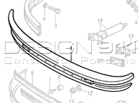 Paraurti anteriore. Porsche 911 1982-89 per vetture con lavafari - 93050501102, 93050501103, 91150501114, 91150501115