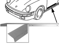 Door threshold side sills protector, Chrome. Porsche 911 1965-83 - 90155111550, 90155111650 - 1689800270, 1689800280, 8483-1, 8482-1