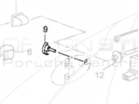 Ala Benzina Flap Fermata in gomma. Porsche 996/986
