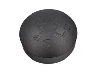 Gear knob insert Alloy engraved, Black. Porsche 964 Carrera - 95042412000, 95042412001 - GI964B