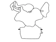 Crankcase flange gasket. Porsche 958 Cayenne Diesel / 970 Panamera Diesel - 95810116102, 95810116101, 122.472