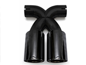 Exhaust Deluxe Dual Style Tail Pipe Black Chrome. Porsche 987.2 Boxster / Cayman - 98711125730, 98711125831, 98711198130, 98711125860