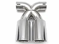 Exhaust Tail Pipe Polished Chrome. Porsche 981 Boxster Spyder / 981 Cayman GT4 - 98111136160, 98111136161