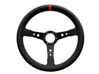 Steering wheel Eau Rouge Sport Air Cooled Leather with Orange Indicator 350mm. Porsche 911 / 964 / 993 / 924 / 944 / 968 / 928 - 74101, 74100
