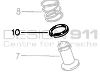 Door Mirror Base Washer Lower. Porsche 964 / 993 / 928 / 968 - 96573134500