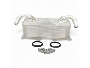 Engine oil heat exchanger & gaskets kit. Porsche 958 Cayenne / 970 Panamera - 94810728121, 94810728122, 94810717520 - 31290, V45-60-0004