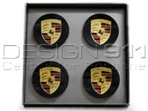 Copricerchi con stemma colorato per Porsche 718 Boxster / Cayman (Set di 4) - 00004460727, 00004460520