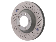 Disco de freno delantero, monobloque perforado, 350 x 34 mm. Porsche 997 I422 - 99735140502, 99735140602 - PFL30905, PFR31005
