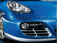 Borde del alerón en aspecto de aluminio mate. Porsche 987C Caimán - 98704480211