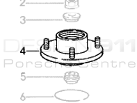 Montaje de soporte del amortiguador. Porsche 993 RS
