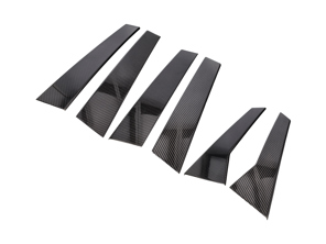 Door pillar trim cover set Carbon Fibre. Porsche 95B.1 Macan 2014-18 - 95B853317C, 95B853318C, 95B853351C, 95B853352C, 95B853589C, 95B853590C - E436 GLOSS, E436 MATTE