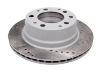 Brake Disc Rotor Rear, Crossdrilled (Pair). Porsche 911 / 930 - 90135204114 - 901 352 041 14 rd