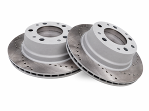 Dischi freno posteriori forati (coppia). Porsche 911 / 930 - 90135204114 - 901 352 041 14 rd