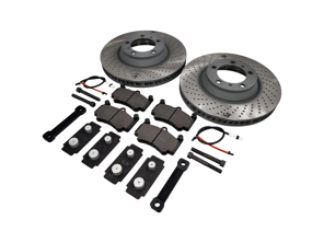 Disco de freno y pastillas Actualizado a 350 mm para eje delantero 996TT / C4S