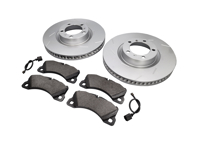 ANTERIORE Pacchetto pastiglie freno e disco freno. Porsche Panamera 3.0L Diesel / 4T - 298615301B, 298615302B, PAA698151, 95861236500