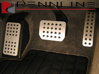 Rennline Aluminium 3-teiliges Pedalset Gummigriff. Porsche 955/957 Cayenne TIPTRONIC - P72, P72