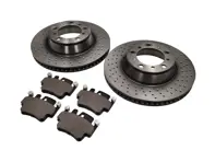 后刹车片和刹车盘套件。保时捷 996C4S / 996 Turbo - 99635294903, 99635240500, 99635240501, 99635240502, 99635240X02BRE, 99635240X02, 99635294904BRE, 99635294904, 90026904701, 99906705009, 99635195901