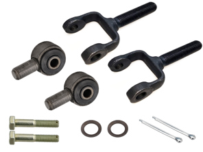 Tie rod joint fork and joint bushing set. Porsche 911 1965-89 / 914 - 91434705700, 91434705701, 91434705702, 9013473150, 90134731503, 90134731504