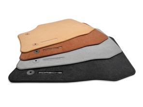 Tappetini con bordatura in Nubuck. Porsche 955 Cayenne LHD (guida a sinistra) Auto - 955044800628B2, 95504480062, 95504480463, 95504480473