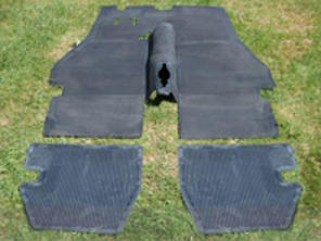 Tapis de sol en caoutchouc (Ensemble de 5). Porsche 356 BT5