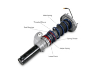 Kit di conversione manicotto coilover, posteriore. Porsche 991/981 - 2320041, 2320042, 2320043