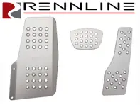Rennline Aluminium 3 Piece Pedal Set Perforated. Porsche 911/912/930 Targa + Cab/ 964/993 Tiptronic - P44.22.13, P442213