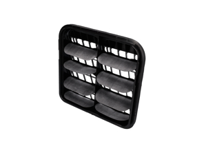 Ventilatierooster met 1/4 vleugel achteraan. Porsche 9YA Cayenne - PAB819181B, PAB819181A, PAB819181