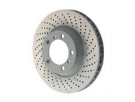 Brake disc rotor Front, drilled monoblock, 330x34mm. Porsche 991.2 / 982 Boxster S /  982C Cayman S - 9P1615301A, 9P1615302A, 992615301, 992615302, 92149905, 92150005, 92150007, 92149907, 95B615301, 99635140902, 99635140903, 99635140904, 99635140905, 9P1615302A, 992615302, 99635141002, 99635141003, 99635141004, 99635141005 - PFL39981, PFR39982