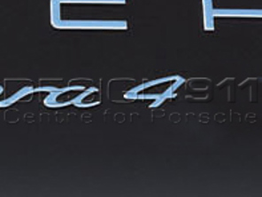 Insigne de couvercle arrière '4' CHROME. Porsche 991 (911) Carrera 4 - 99155924101