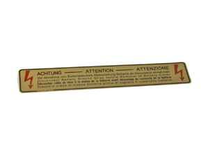 Adesivo di avvertenza batteria. Porsche 928 / 928S - 92870115502