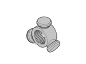 Binnenste koppeling aandrijfas. Porsche Macan 2.0L / 3.0L - 95B407363