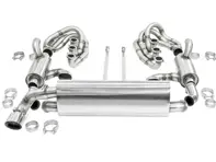 Sistema di scarico sportivo CARGRAPHIC GT per carrozzeria retrodatata, con set collettore ID42 GT, riscaldamento, terminale di scarico sinistro - 96411104504, 96411104605, 96411104502, 96421103905, 96421103932, 96421104004