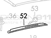 Targa Soft Top Striscia d'acqua. Porsche 911 anni 70-89 - 90156530345, 90156530445