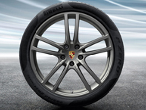 21' Cayenne Turbo Design PLATINUM Alloy Wheels & Summer Tyres Original Porsche - 9Y0044661G