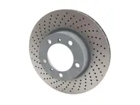 Disque de frein avant monobloc percé et alvéolé, 315 x 28 mm. Porsche 981 Boxster 2,7 L / 981C Cayman 2,7 L - 98135140101, 98135140201 - PFL39811, PFR39812
