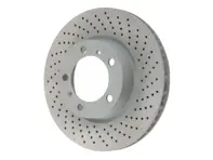 前制动盘转子，钻孔式整体式，315x28mm。保时捷 981 Boxster 2.7L / 981C Cayman 2.7L - 98135140101, 98135140201 - PFL39811, PFR39812