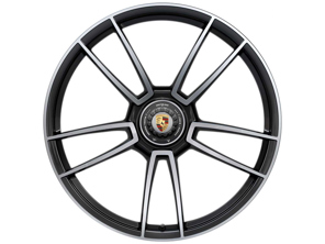 Centre lock Turbo S front alloy wheel in Black finish 20' 8.5J ET39 (Winter) - 992601025AC041