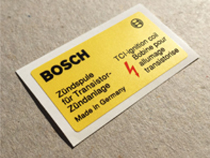 Coil sticker. Porsche 911 (964) - 91170120056