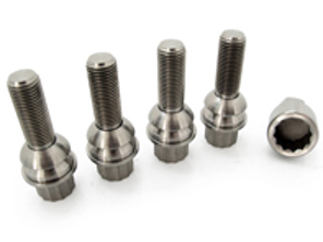 Kit bulloni bloccaggio ruote Titanio per Porsche 986/996/997/Cayman - 971698030B, PAF009593, 99736105702, 99736198010, 3608300002, 99736198009, WHT006979A, 3608300002/1, 3608300001/1, 3608300001, 3608300001BLK, 99736120000