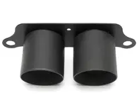 Auspuff Deluxe Dual Style Endrohre MATT SCHWARZ. Porsche 991 GT3 - 99111125390, 99111125393