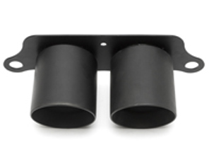 Auspuff Deluxe Dual Style Endrohre MATT SCHWARZ. Porsche 991 GT3 - 99111125390, 99111125393