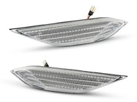 Répétiteurs latéraux LED avec lentille transparente. Porsche Cayenne 958 - 95863110100, 95863110200