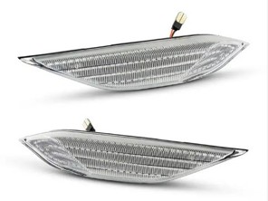 Répétiteurs latéraux LED avec lentille transparente. Porsche Cayenne 958 - 95863110100, 95863110200