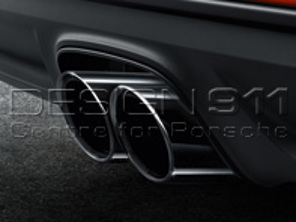 Exhaust Sport Tail Pipes BLACK. Porsche 718 (982) Boxster / 718 (982) Cayman - 98204420011, 98204420010, 98104420010, 98104420011