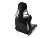Track Bucket Sportstoel - GTR RECLINE, Zwart Leder met Pied-de-Pied-de-Pijl-middenstukken - 9997809100, 9997809110 - JT-B72-HT