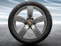 Cerchi in lega da 20' Cayenne Sport Classic Platinum (satinato-lucido) e pneumatici estivi originali Porsche - 9Y0044640E