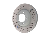 Disco de freno delantero, monobloque perforado, 350 x 34 mm. Porsche 996 GT3 / 997 GT3 - 99735140990, 99735141090 - PFL32909, PFR33009