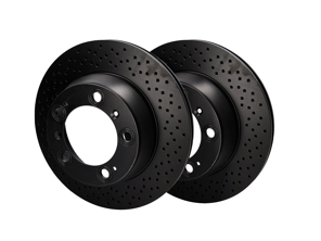 Disques de frein arrière percés EBC Standard. Porsche 996 / 997 / Boxster D1065 - 99635240103, 99635240104, 98635240104 - D1166